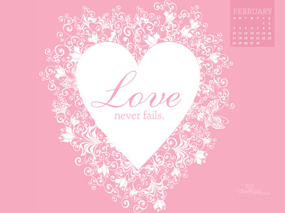 February Wallpapers Calendar 2013