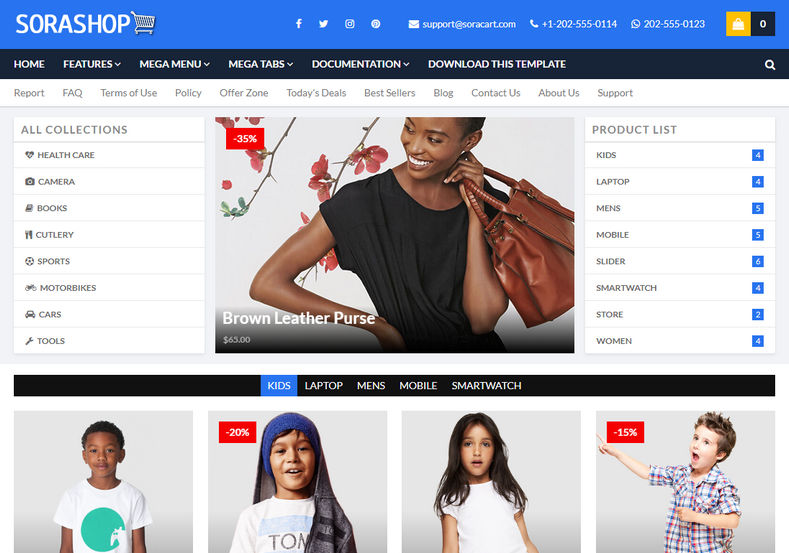 SoraShop Blogger Template