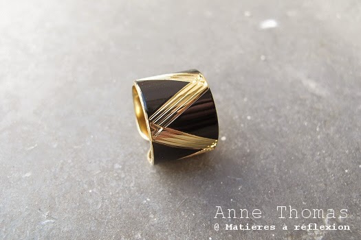 Bague noir et or Anne Thomas