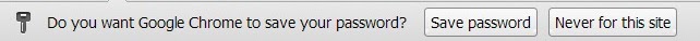 google chrome to save your password