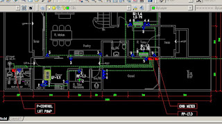 gambar autocad untuk pekerjaan elektrikal lengkap rumah dua lantai