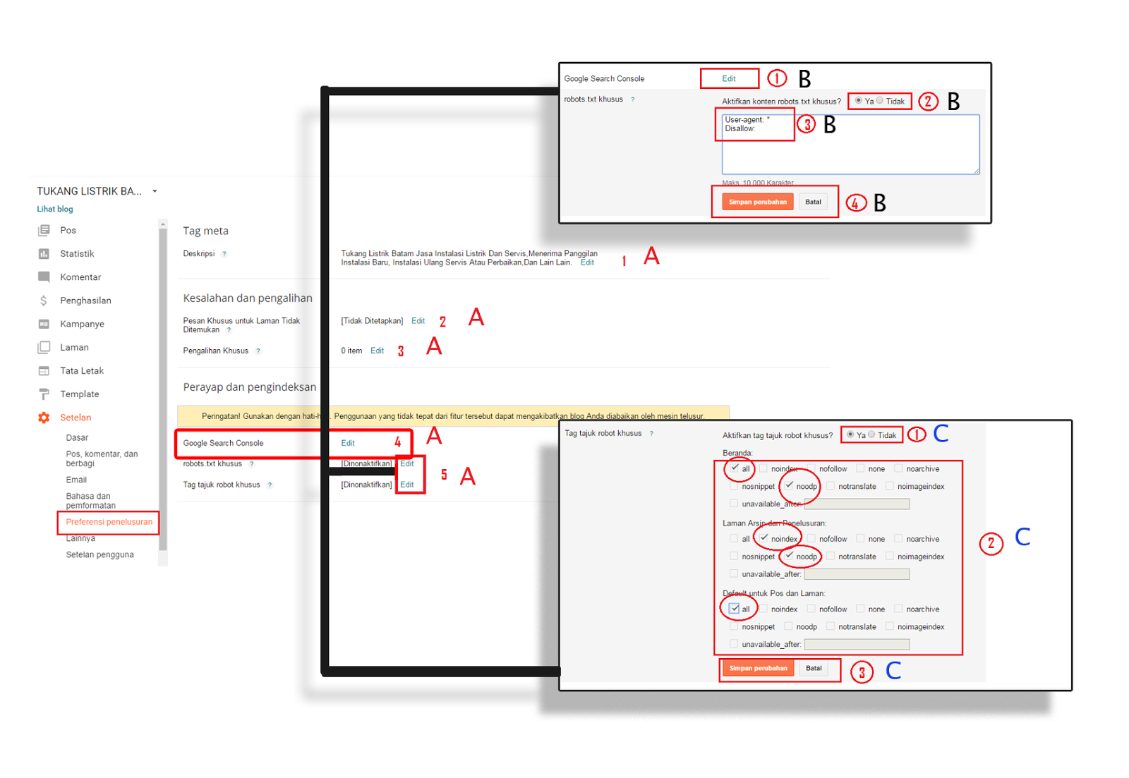 Panduan Setting Pengaturan Blog SEO Dasar