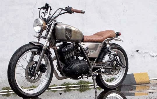 HONDAYES: Modifikasi Suzuki Thunder 125 Cafe Racer