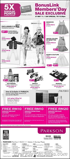 Parkson-Bonuslink-Members-Day-Sale-2011-EverydayOnSales-Warehouse-Sale-Promotion-Deal-Discount