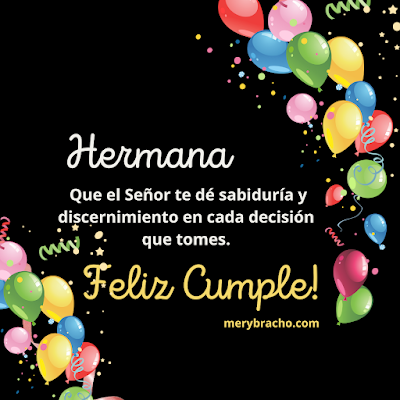 mensaje cristiano feliz cumpleaños hermana