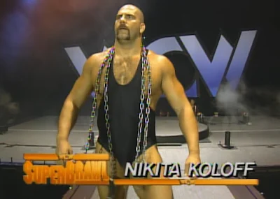WCW Superbrawl 1 review - Nikita Koloff makes his way to the ring to face Tommy Rich