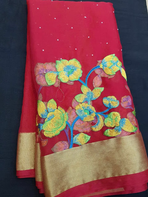 Semi organza sarees