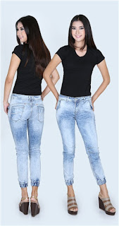 Celana Jeans Wanita Jogger