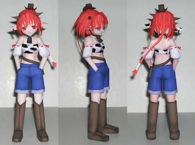 Anime Cowgirl Papercraft