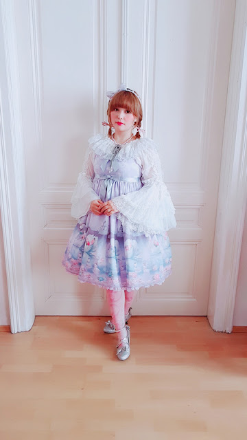 angelic pretty, lolita fashion, auris lothol, milky swan, jsk, kawaii, pastel, japanese fashion