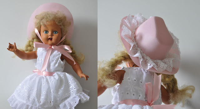 boneca Marta consertada com novo vestido