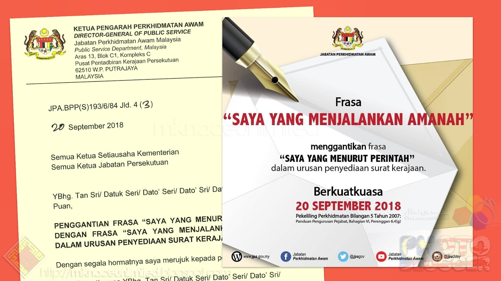 Penggantian Frasa "Saya Yang Menurut Perintah" dengan 