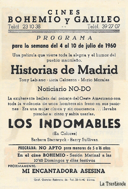 Los Indomables - Programa de Cine - Barbara Stanwick - Barry Sullivan