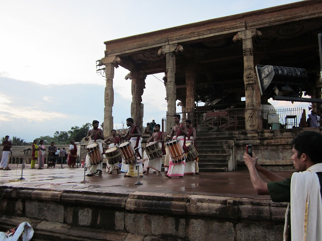 Traditional local performers during the festive season at Thanjavur