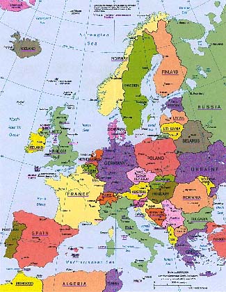 Map Of Western European Countries