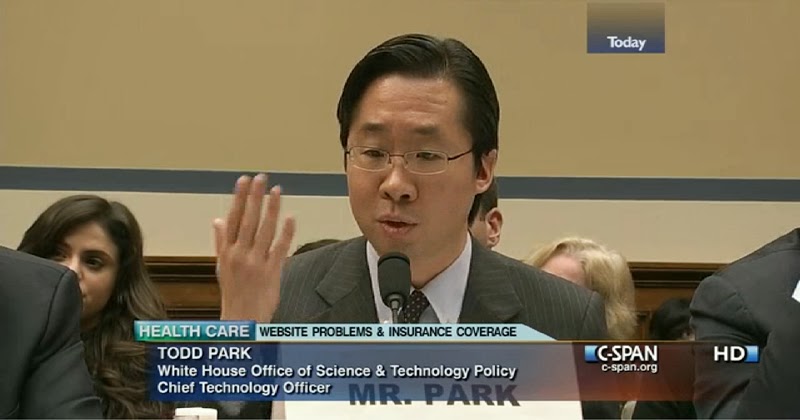 Todd Y. Park, U.S. CTO, testified before the House Oversight Committee about the website failures of HealthCare.gov, Nov. 13, 2013