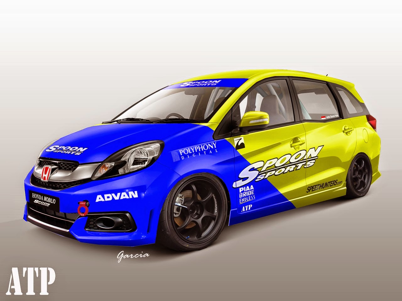 Gambar Desain Modifikasi Mobil Honda Mobilio  Warna Putih  