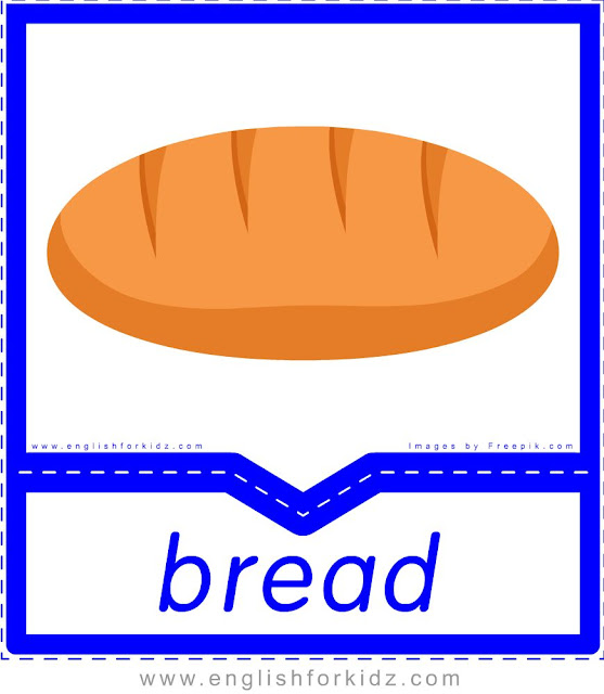 Bread - English food flashcards for ESL students