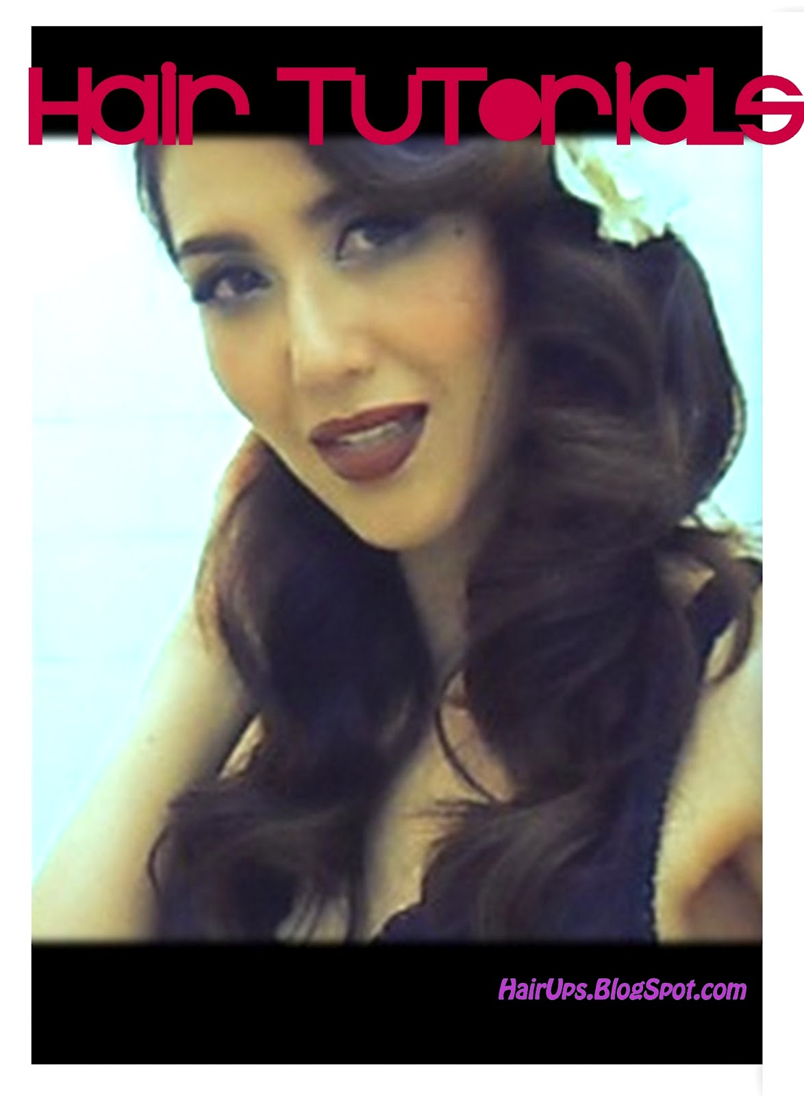 ... retro vintage pin up hair tutorial on medium long hair - loose waves