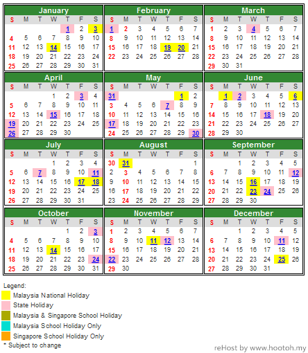 JAYNE'S BLOG: Year 2015 Malaysia Public Holiday Calendar