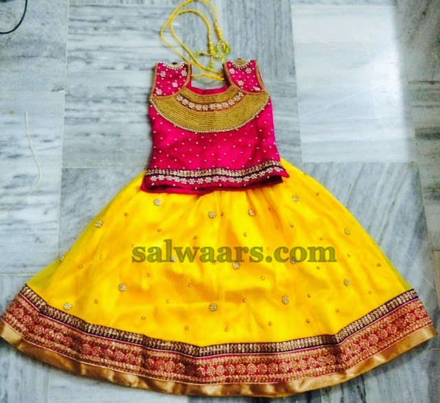 Zardosi Work Yellow Skirt