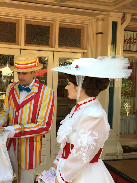 Mary Poppins and Bert Signing Autographs in Disneyland
