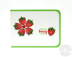 Sunny Studio Stamps: Fresh & Fruity Strawberry Card by Mendi Yoshikawa