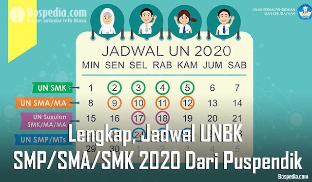  Hello.. adik-adik yang baik hati yang sekarang lagi mepersiapkan Ujian Nasional dan UNBK bai Lengkap, Jadwal UNBK Untuk SMP/SMA/SMK 2020 Dari Puspendik