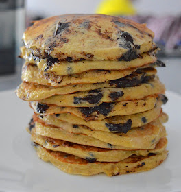 pancakes-banane-chocolat-noir-protéiné-sport