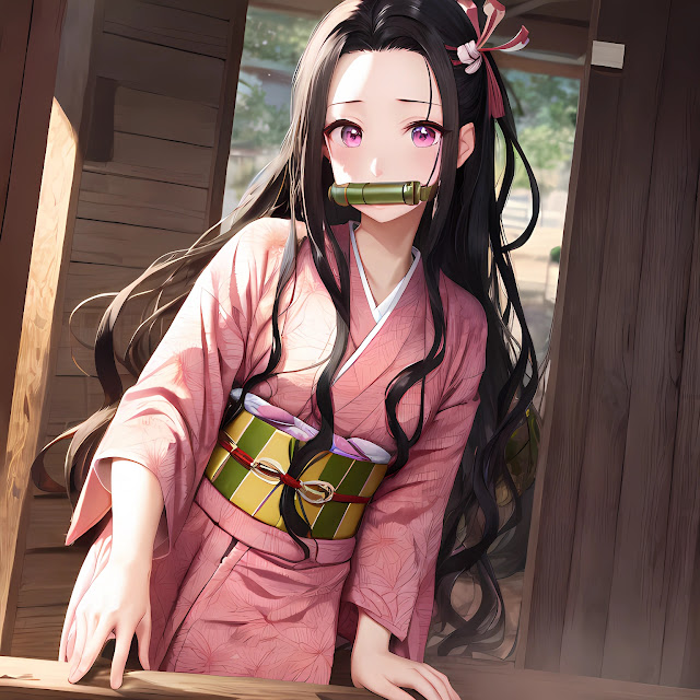 Nezuko mặc trang phục Kimono ngắm cảnh tuyệt đẹp 8