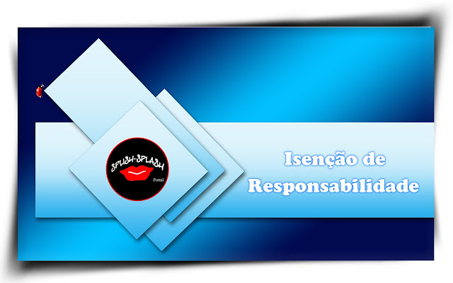 Logotipo do Portal Splish Splash com a frase "Isenção de Responsabilidade".