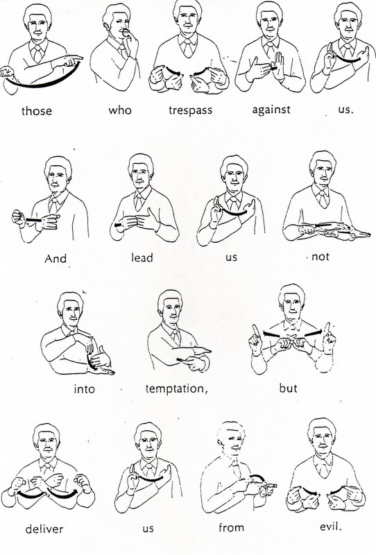 best lords prayer sign language printable derrick website