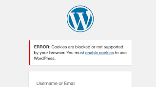 Solution for: Error: Cookies are blocked or not supported by your browser. You must enable cookies to use WordPress