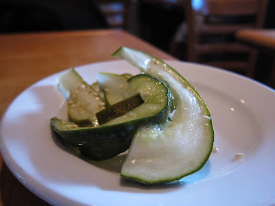 Pickled Cucumbers at The House San Francisco