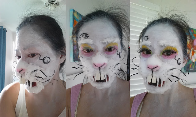 halloween beautiful rabbit makeup