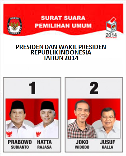 contoh Surat Suara Pilpres 2014