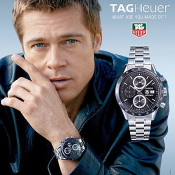 Celebrity Watch Spotting Brad Pitt Tag Huer
