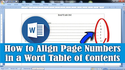 How to Align Page Numbers in a Word Table of Contents