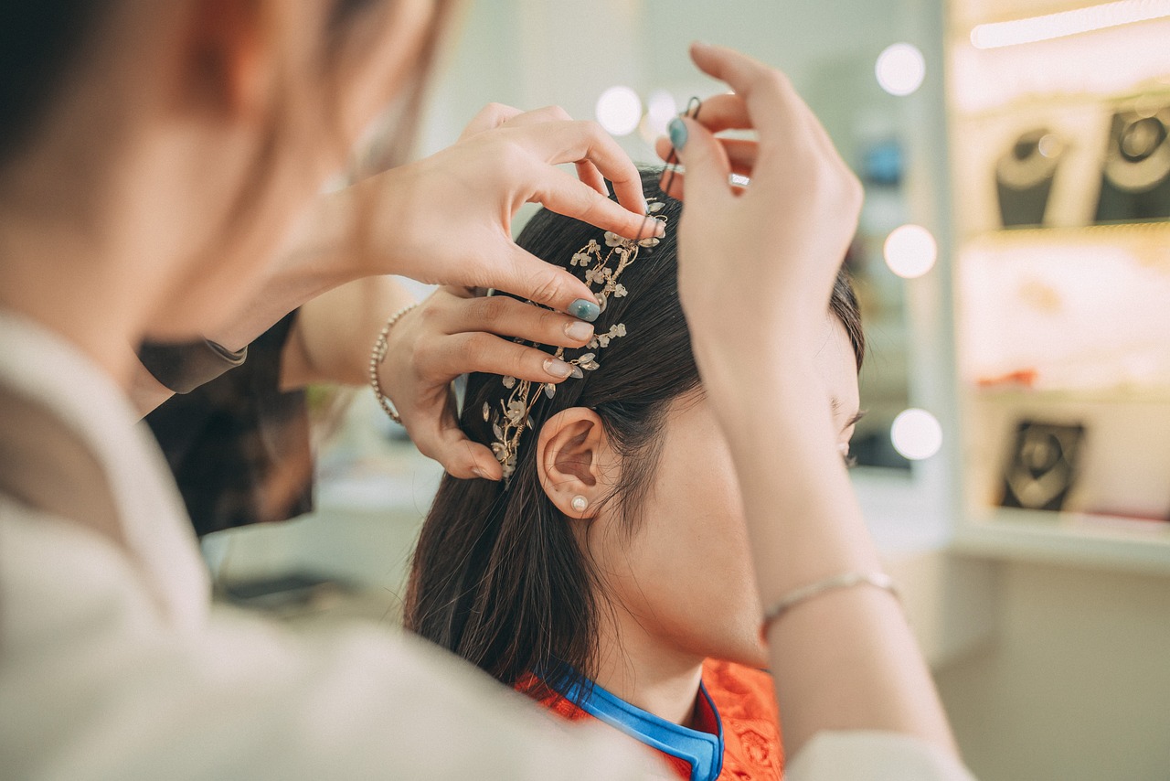 A stylist at work