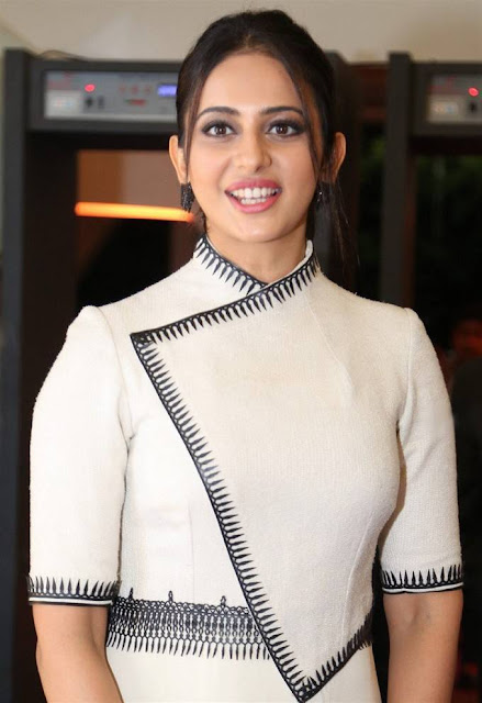 Rakul Preet Singh Picture at Food For Change Event in White Dress