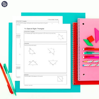 These ideas for special right triangles are perfect for keeping your geometry and pre-cal students engaged and focused!