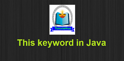 This keyword in java