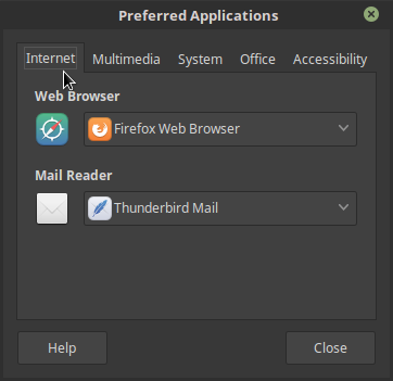 Mensetting Default Aplikasi di Linux Mint