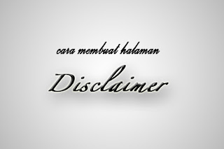 cara membuat halaman disclaimer