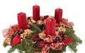 Corona de Adviento con velas rojas para Navidad