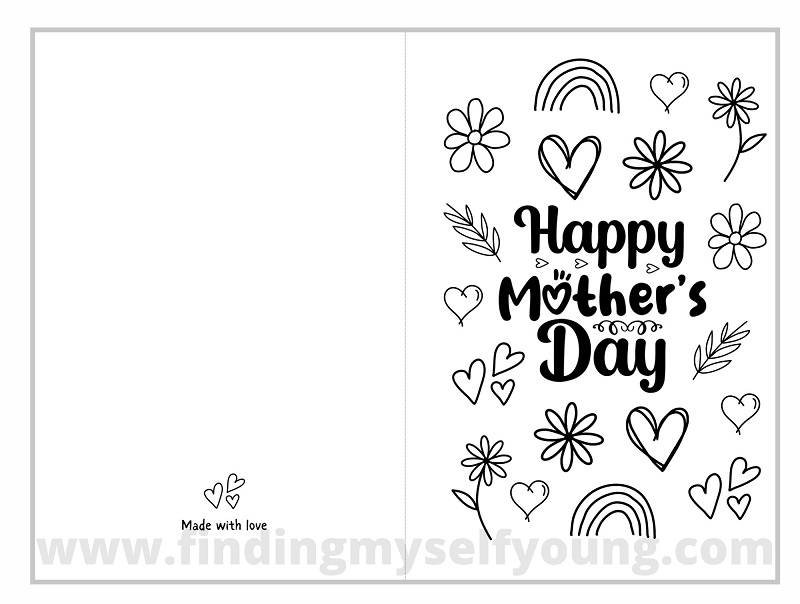 printable mothers day card template