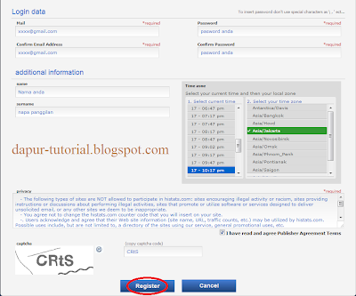 Registrasi Histats 2