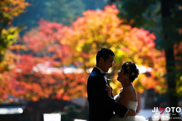 滋賀の紅葉で前撮り撮影