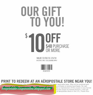 Free Printable Aeropostale Coupons