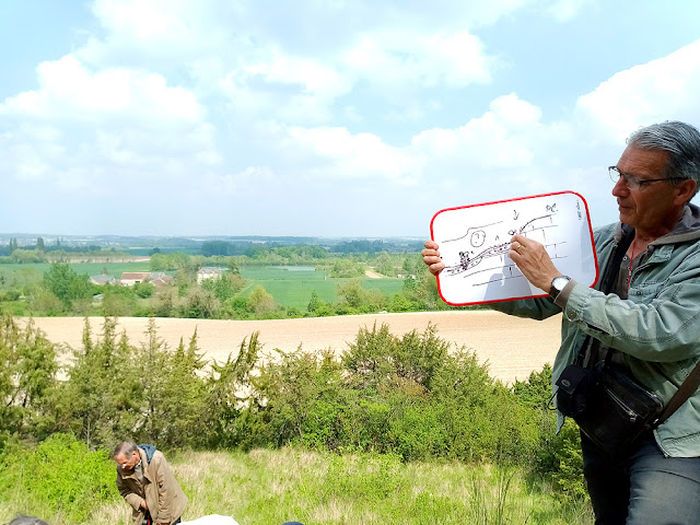 Geologist explaining the Vienne valley landscape, Indre et Loire, France. Photo by Loire Valley Time Travel.